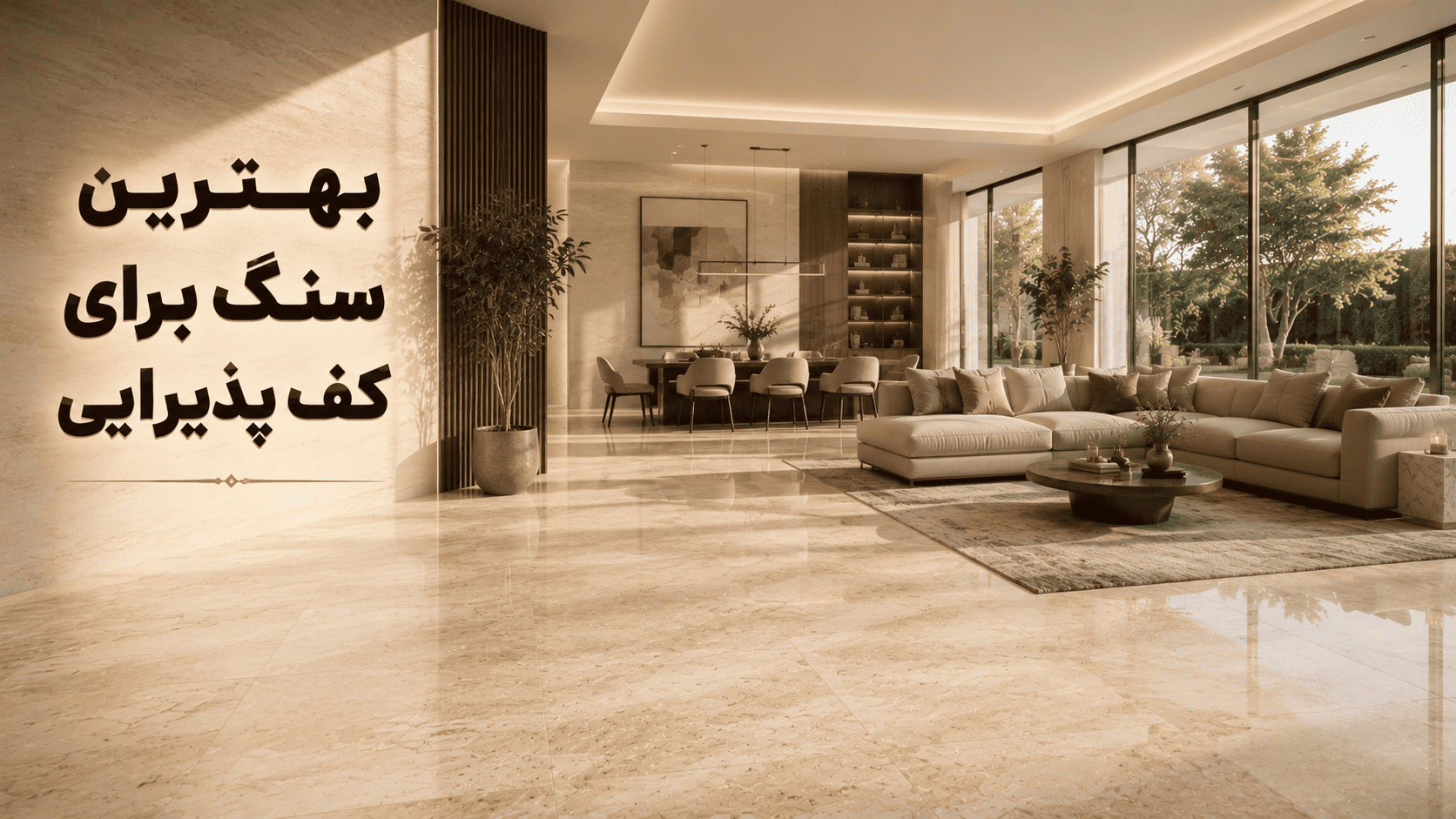 بهترین سنگ برای کف پذیرایی | معرفی سنگ‌های مناسب و مقاوم