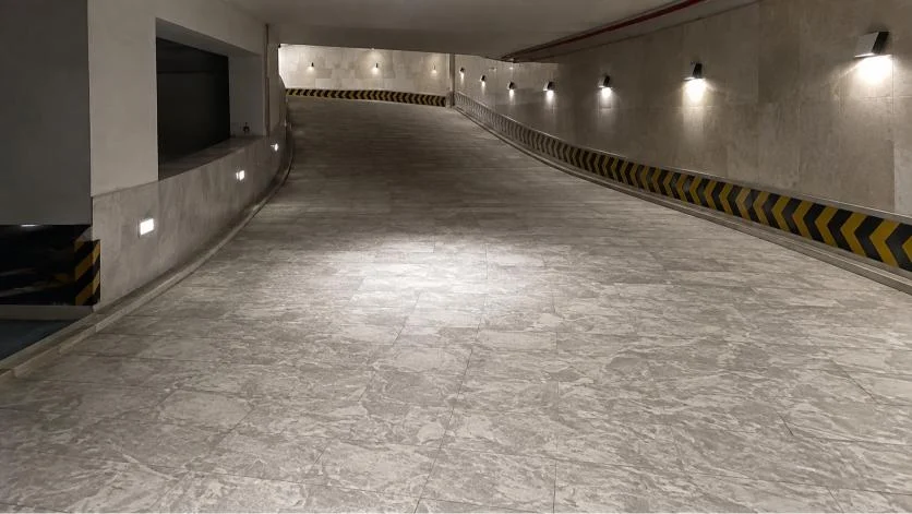 سنگ پارکینگ و رمپ